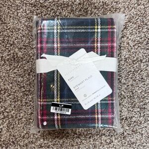 Pottery Barn Euro Sham Stewart Plaid Multicolor 26 x 26 Inch Pillow Cover NWT